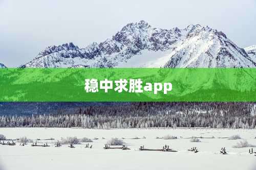 稳中求胜app