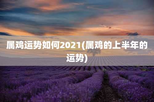 属鸡运势如何2021(属鸡的上半年的运势)