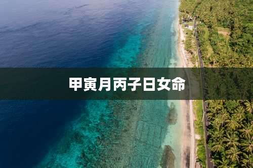 甲寅月丙子日女命