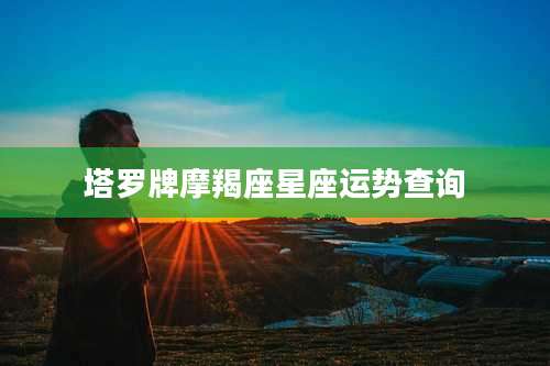 塔罗牌摩羯座星座运势查询