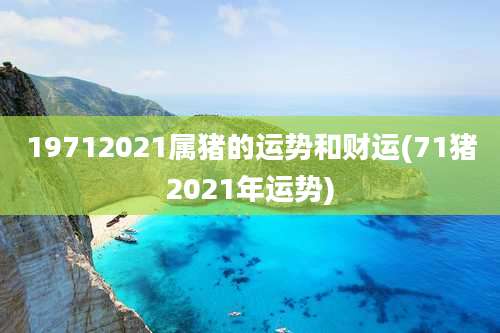 19712021属猪的运势和财运(71猪2021年运势)
