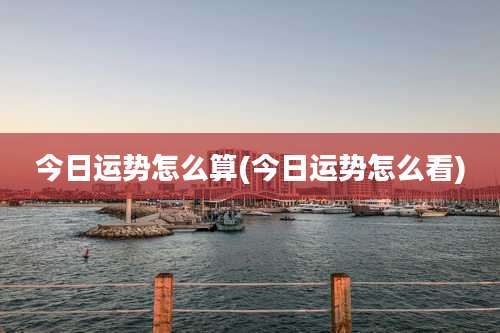 今日运势怎么算(今日运势怎么看)