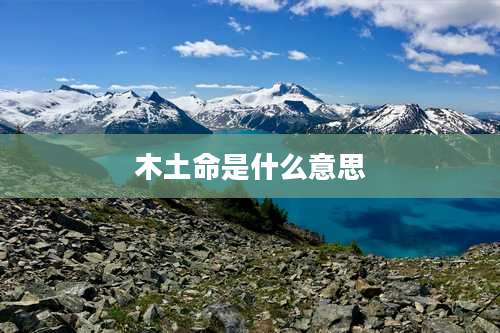 木土命是什么意思