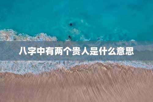 八字中有两个贵人是什么意思