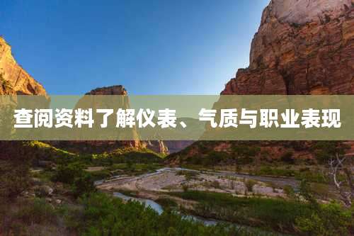 查阅资料了解仪表、气质与职业表现