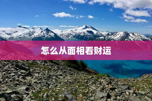 怎么从面相看财运