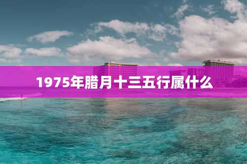 1975年腊月十三五行属什么