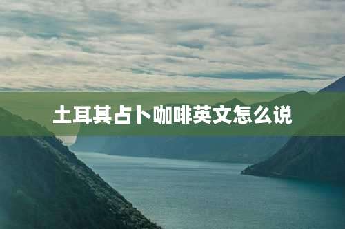 土耳其占卜咖啡英文怎么说