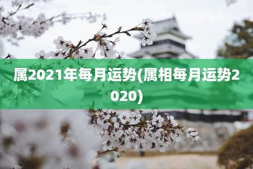 属2021年每月运势(属相每月运势2020)