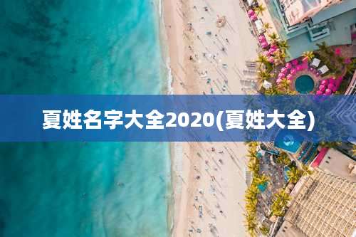 夏姓名字大全2020(夏姓大全)