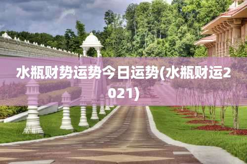 水瓶财势运势今日运势(水瓶财运2021)