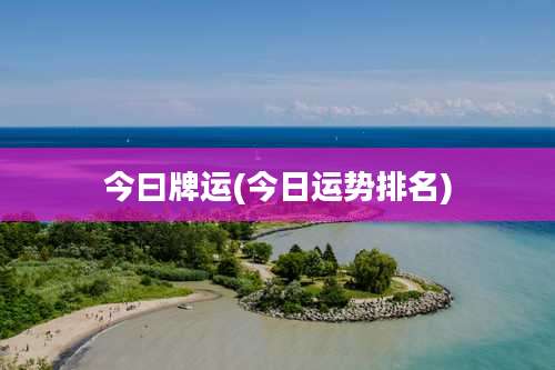 今曰牌运(今日运势排名)