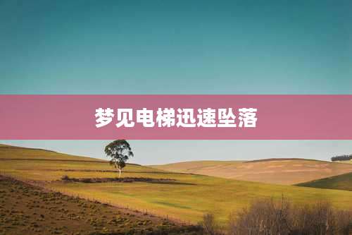 梦见电梯迅速坠落