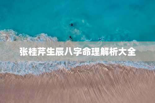 张桂芹生辰八字命理解析大全
