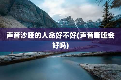 声音沙哑的人命好不好(声音嘶哑会好吗)