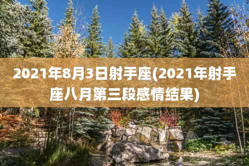 2021年8月3日射手座(2021年射手座八月第三段感情结果)