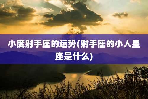 小度射手座的运势(射手座的小人星座是什么)