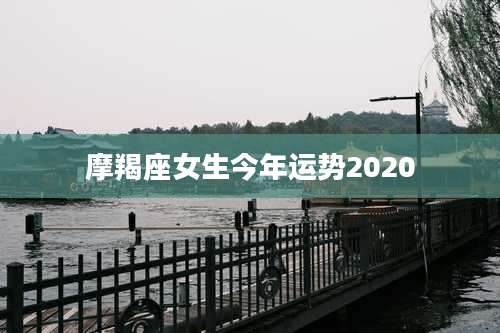 摩羯座女生今年运势2020