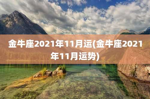 金牛座2021年11月运(金牛座2021年11月运势)