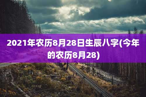 2021年农历8月28日生辰八字(今年的农历8月28)