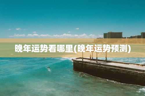 晚年运势看哪里(晚年运势预测)