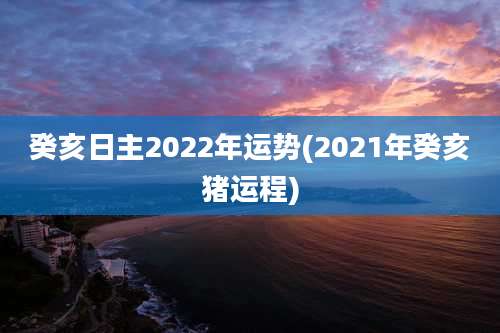 癸亥日主2022年运势(2021年癸亥猪运程)