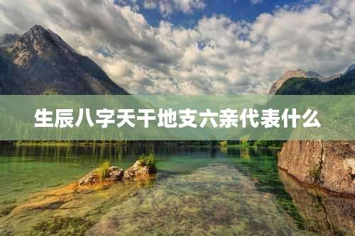 生辰八字天干地支六亲代表什么