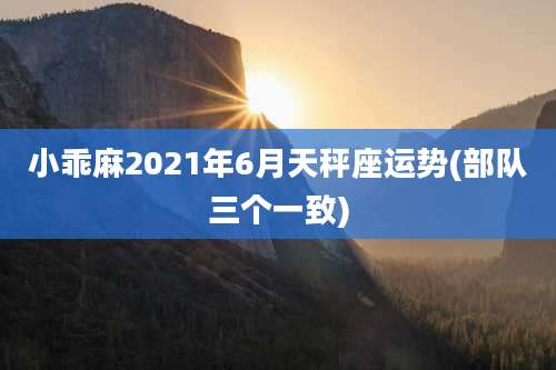 小乖麻2021年6月天秤座运势(部队三个一致)