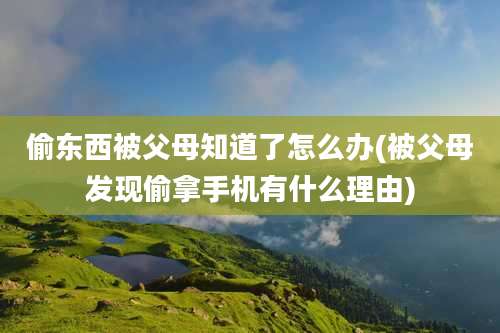 偷东西被父母知道了怎么办(被父母发现偷拿手机有什么理由)