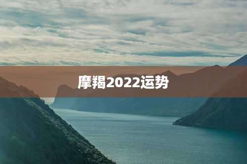 摩羯2022运势
