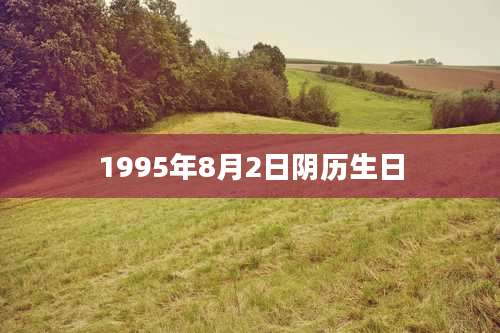 1995年8月2日阴历生日