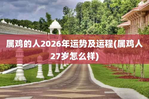 属鸡的人2026年运势及运程(属鸡人27岁怎么样)