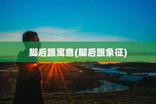 脚后跟寓意(脚后跟象征)