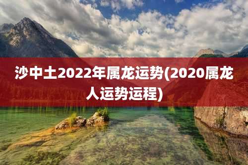 沙中土2022年属龙运势(2020属龙人运势运程)