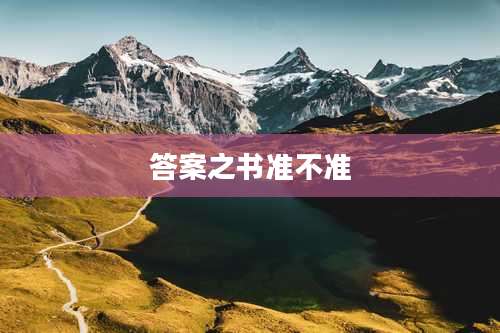 答案之书准不准