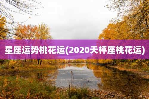 星座运势桃花运(2020天枰座桃花运)