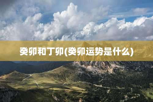 癸卯和丁卯(癸卯运势是什么)