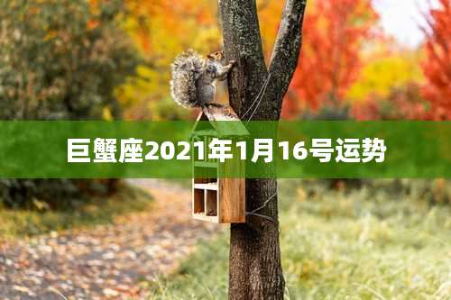 巨蟹座2021年1月16号运势