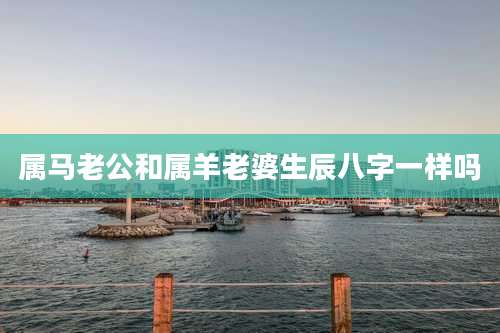 属马老公和属羊老婆生辰八字一样吗