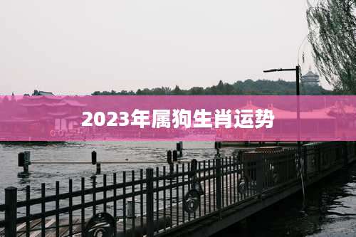 2023年属狗生肖运势