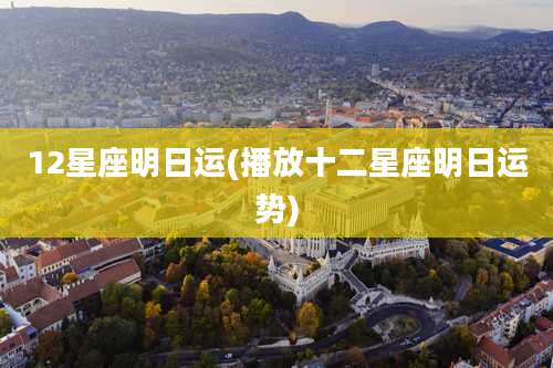 12星座明日运(播放十二星座明日运势)