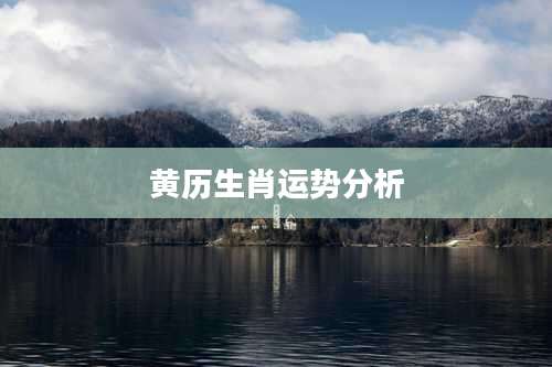 黄历生肖运势分析