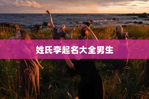 姓氏李起名大全男生