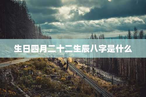 生日四月二十二生辰八字是什么