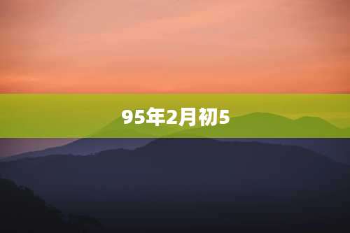 95年2月初5