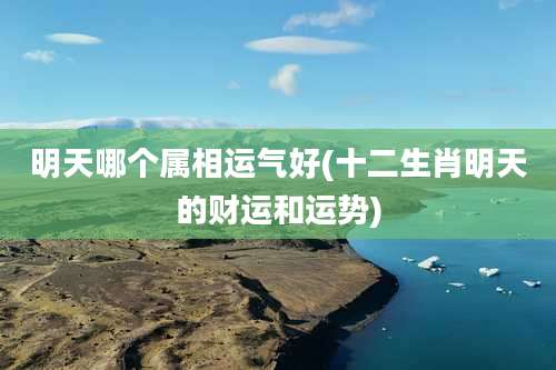 明天哪个属相运气好(十二生肖明天的财运和运势)