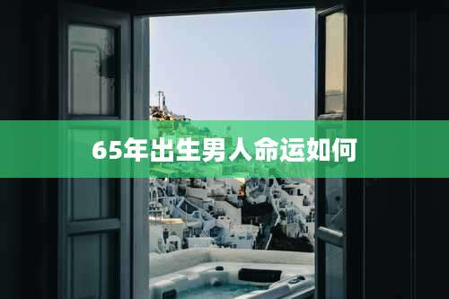 65年出生男人命运如何