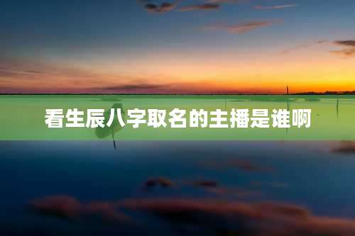 看生辰八字取名的主播是谁啊