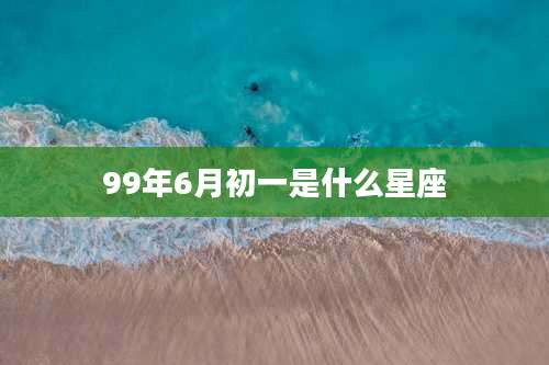 99年6月初一是什么星座