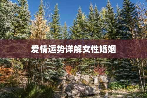 爱情运势详解女性婚姻
